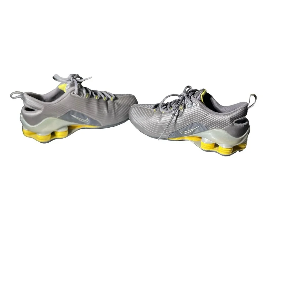 Nike Shox Womens Training Shoes Gray Yellow Running Sneakers 315600-002 - Picture 8 of 10